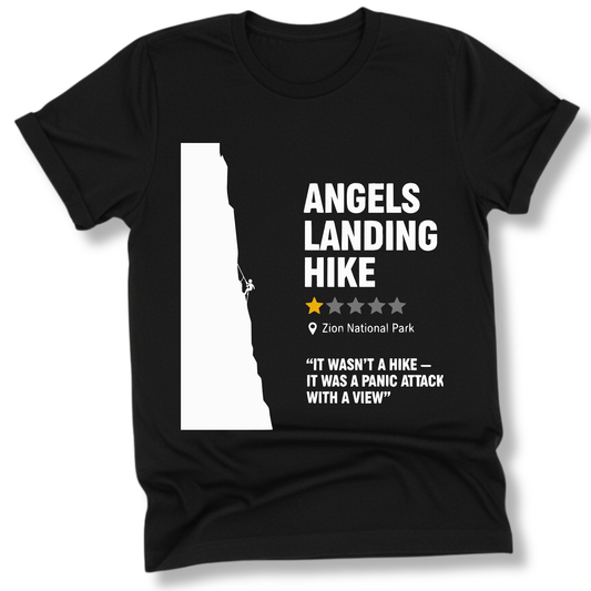 Printify T-Shirt Black / XS Angels Landing