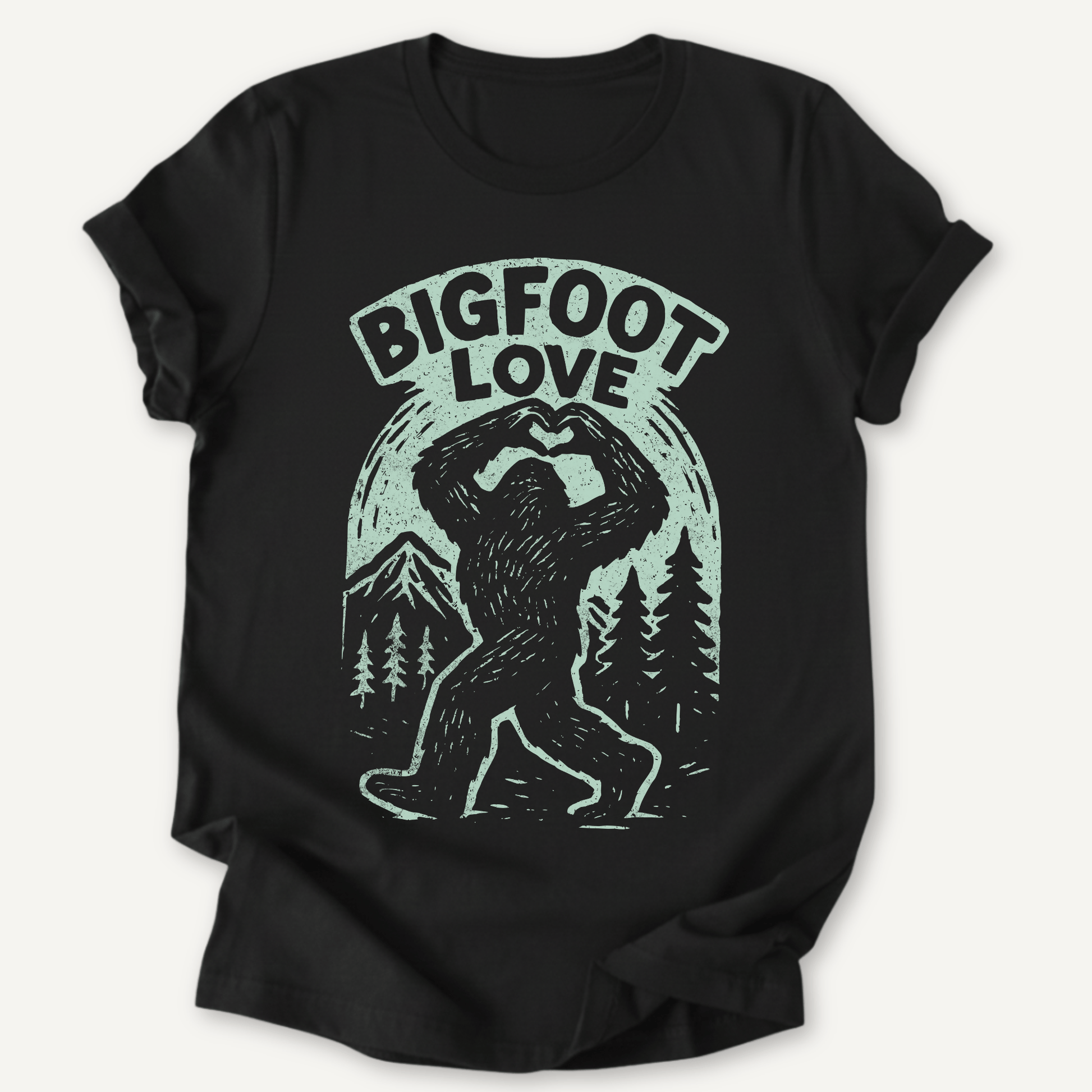Printify T-Shirt Black / XS Big Foot Love