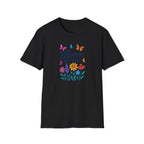 Printify T-Shirt Black / XS Bloom Outside Flowers T-Shirt