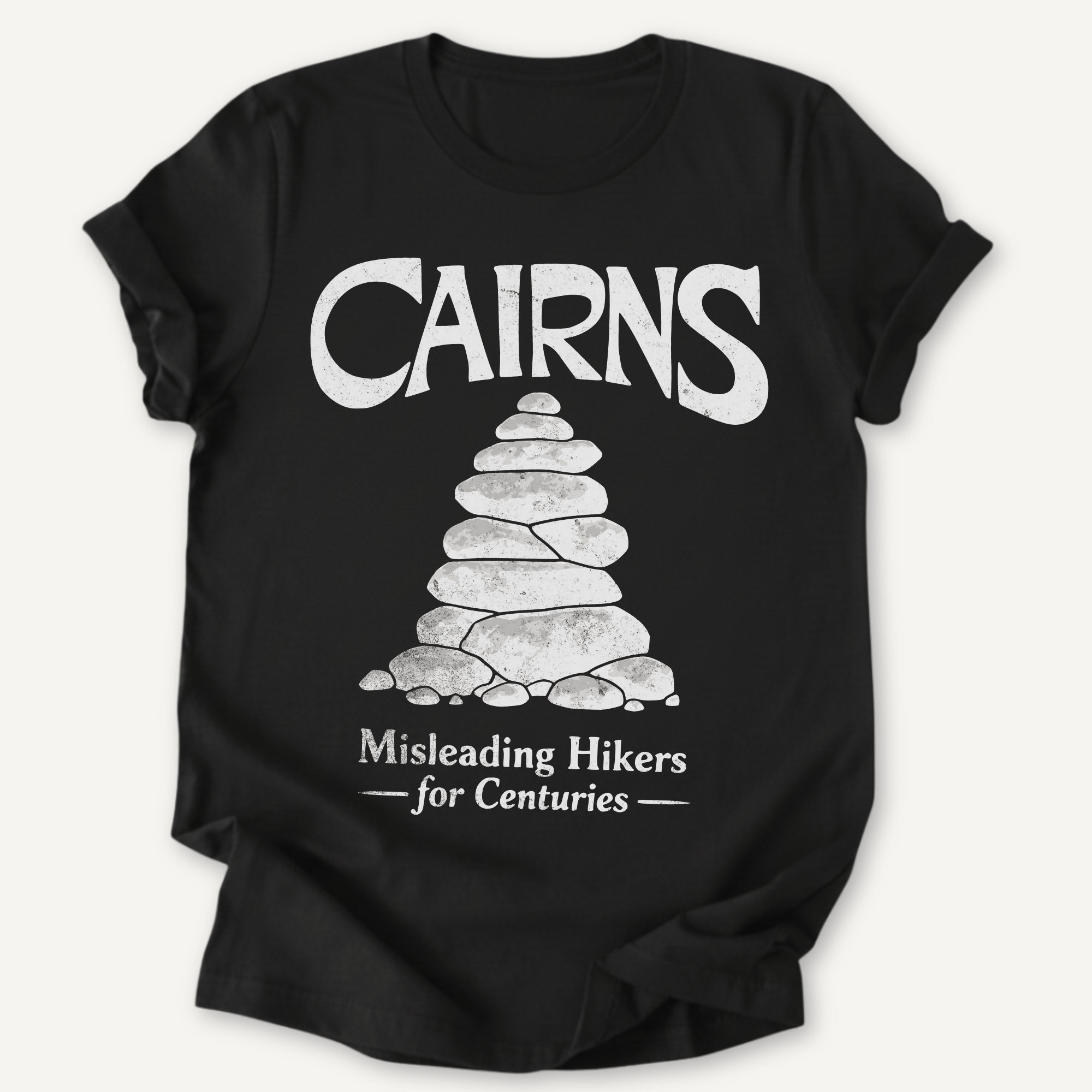 Printify T-Shirt Black / XS Cairns Misleading Hikers for Centuries