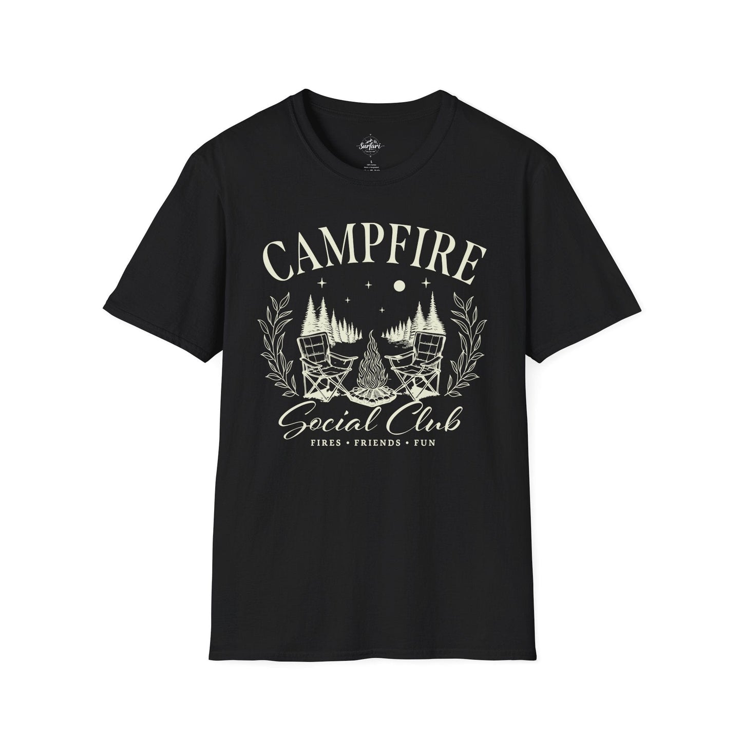 Printify T-Shirt Black / XS Campfire Social Club T-Shirt