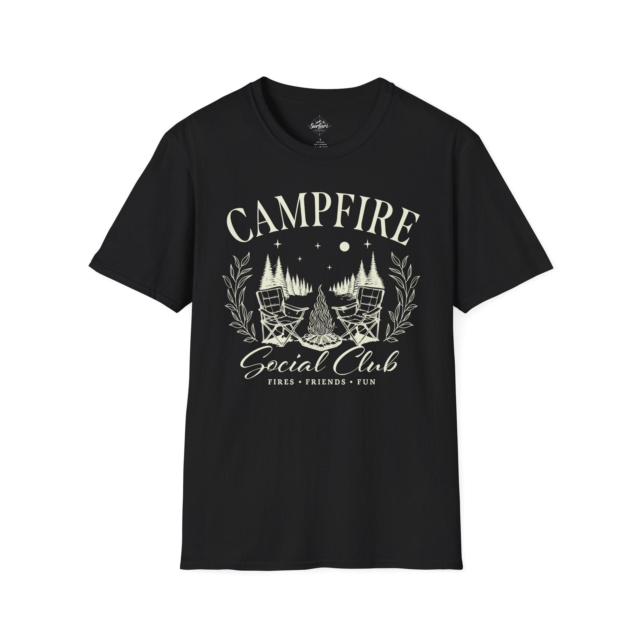 Printify T-Shirt Black / XS Campfire Social Club T-Shirt