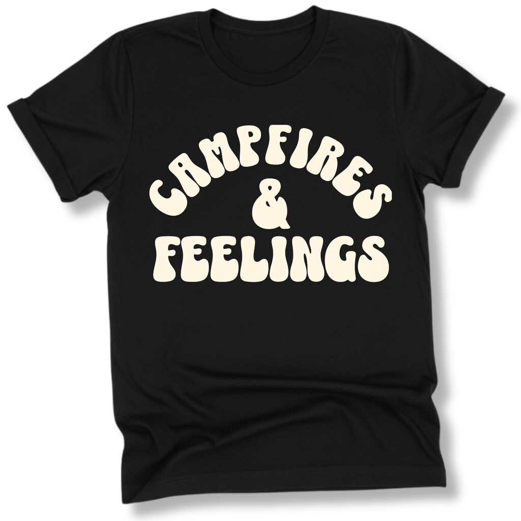 Printify T-Shirt Black / XS Campfires & Feelings