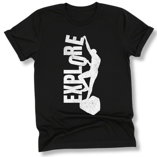 Printify T-Shirt Black / XS Explore More