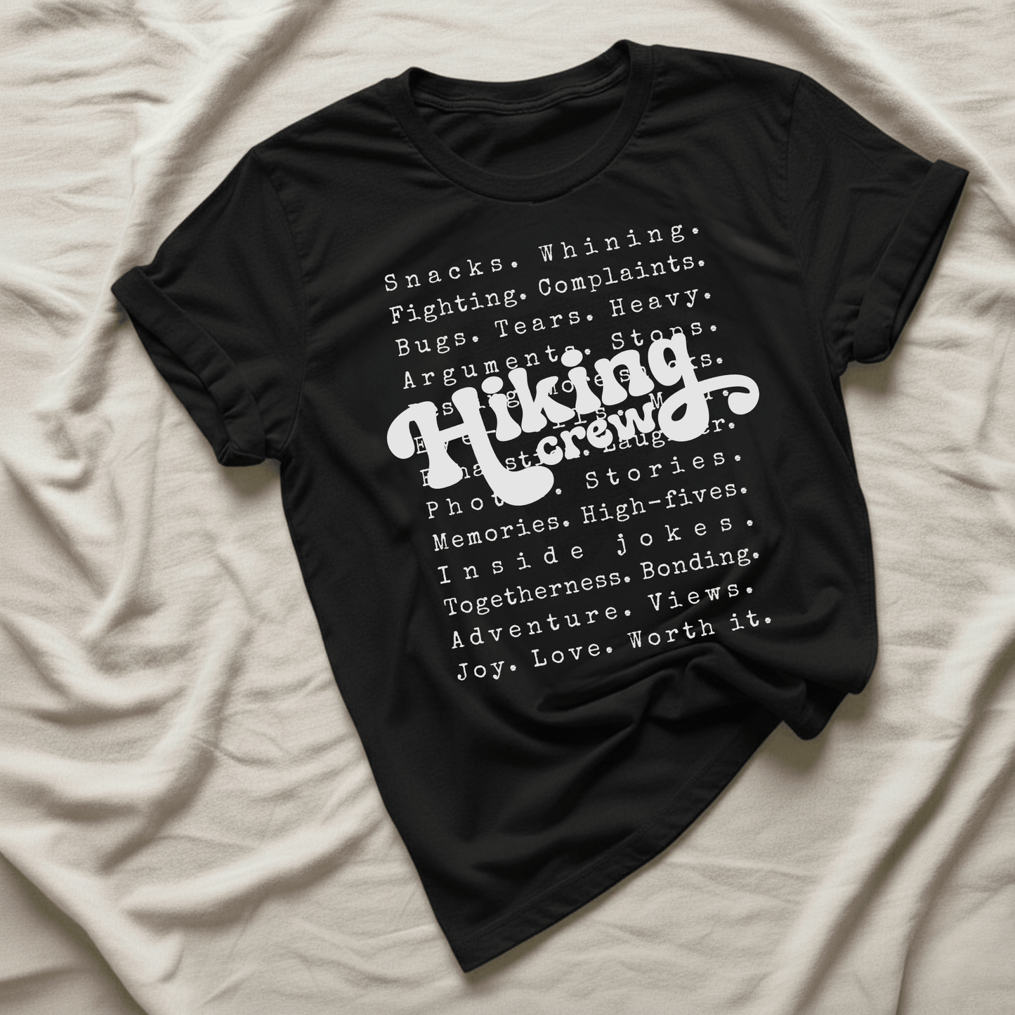 Printify T-Shirt Black / XS Family Hiking Crew