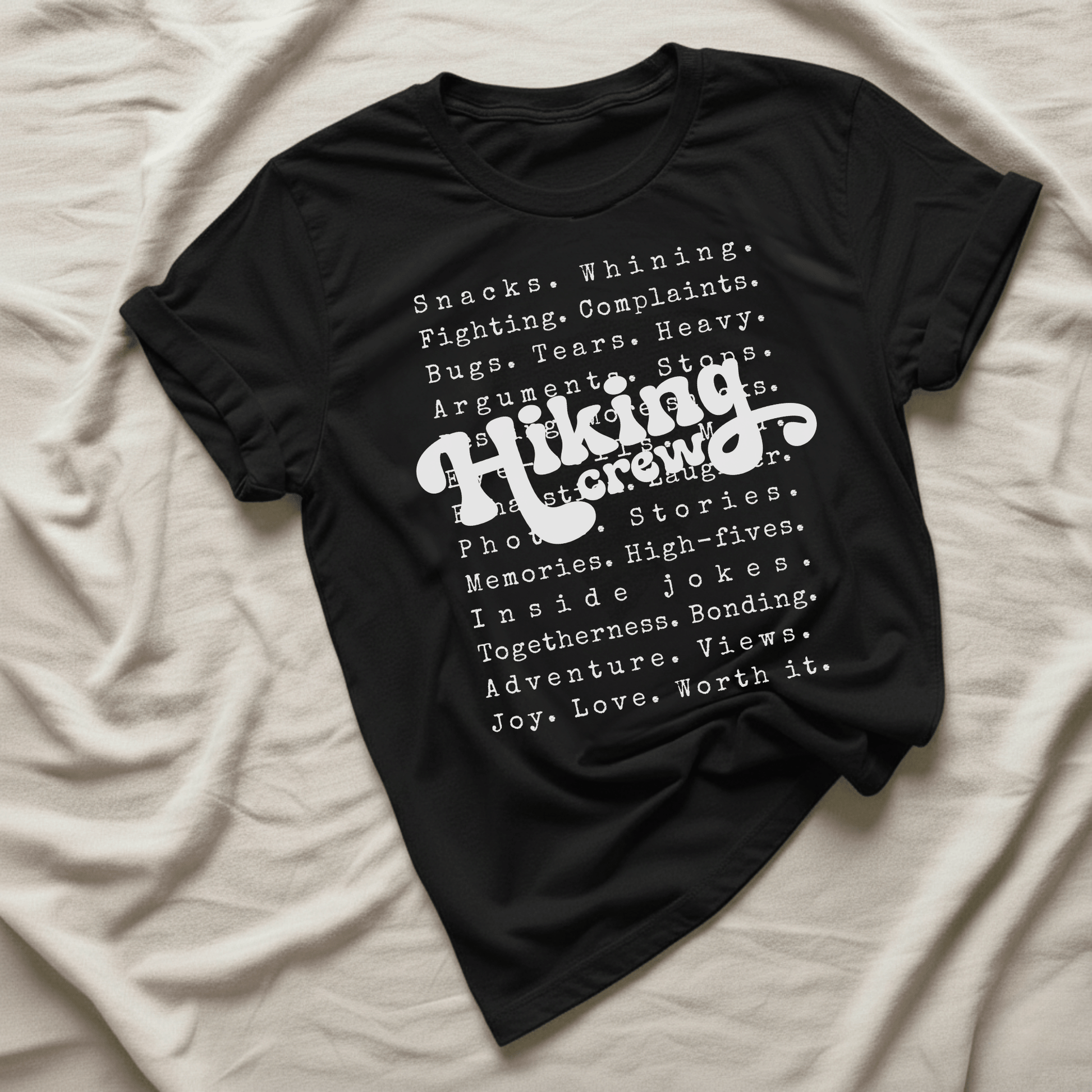 Printify T-Shirt Black / XS Family Hiking Crew