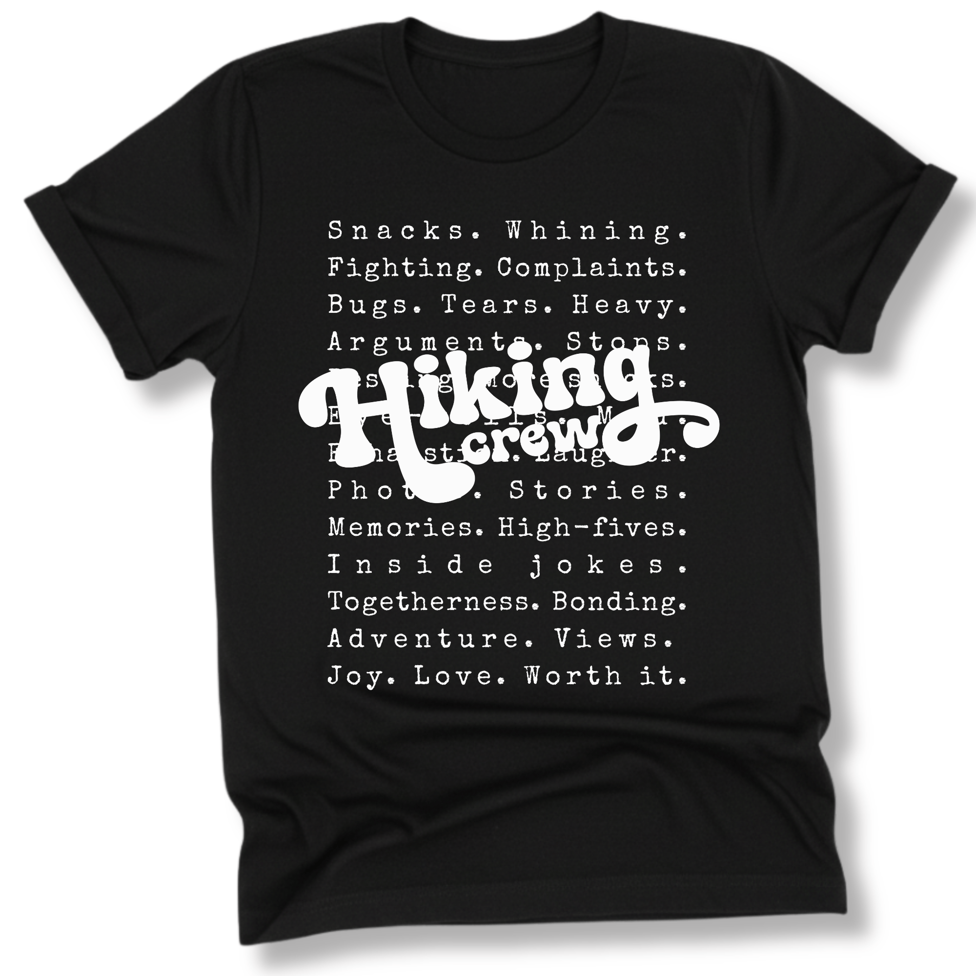 Printify T-Shirt Black / XS Family Hiking Crew