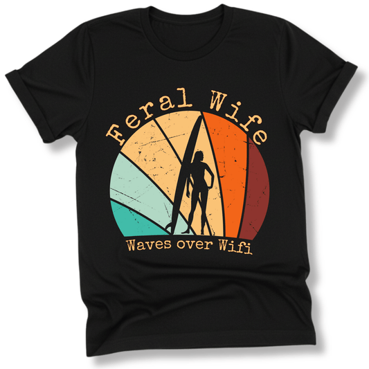 Printify T-Shirt Black / XS Feral Wife