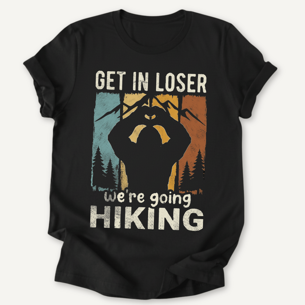 Printify T-Shirt Black / XS Get in loser