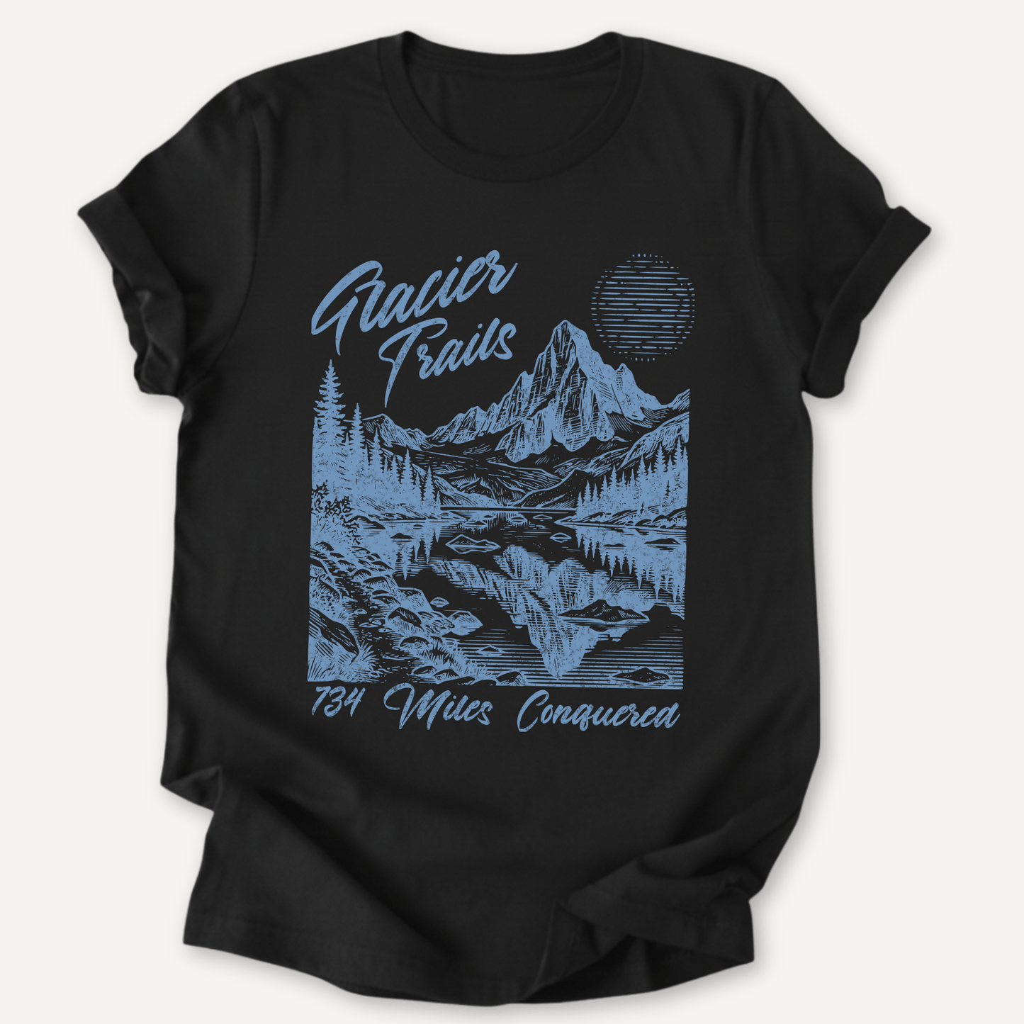 Printify T-Shirt Black / XS Glacier Trail Finisher
