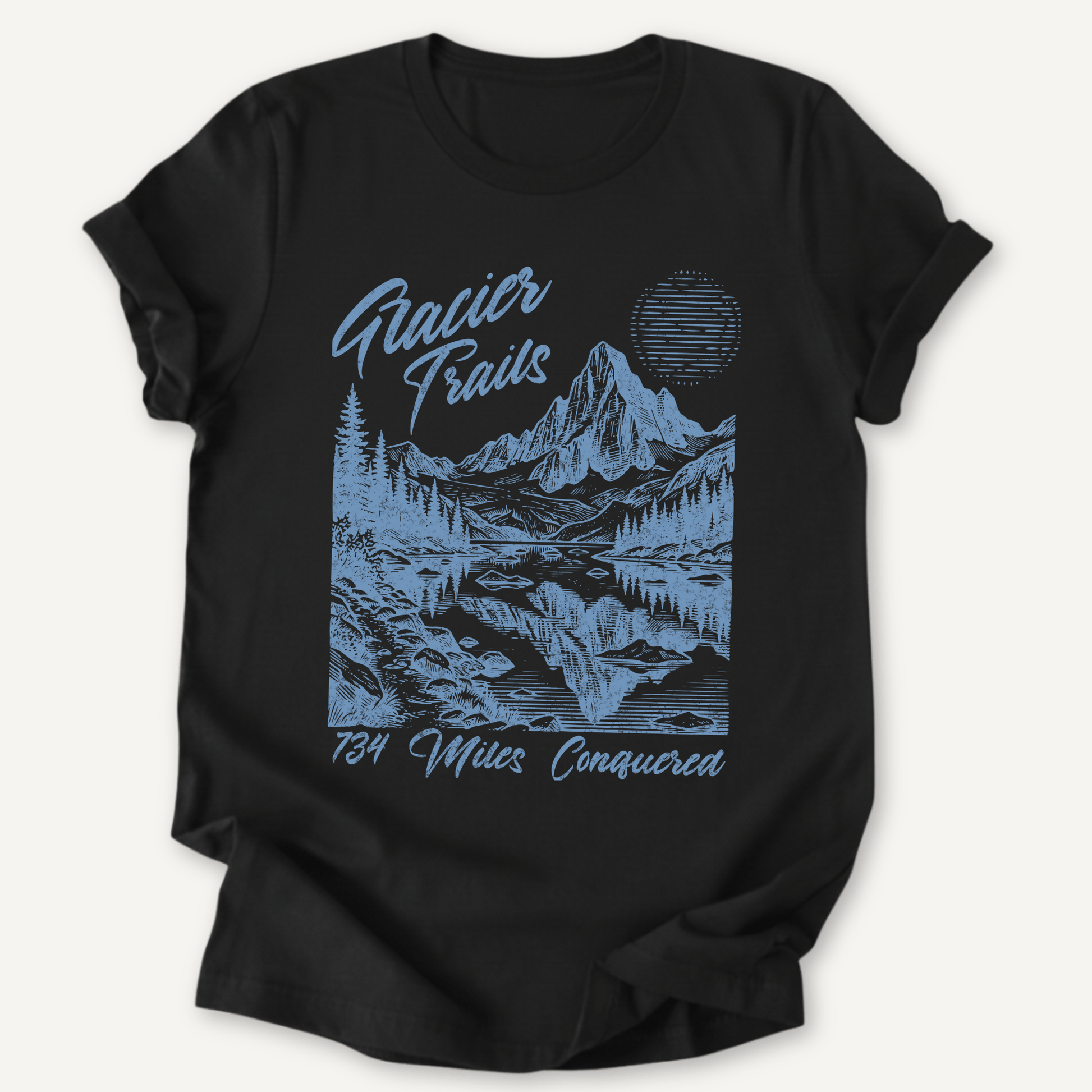 Printify T-Shirt Black / XS Glacier Trail Finisher