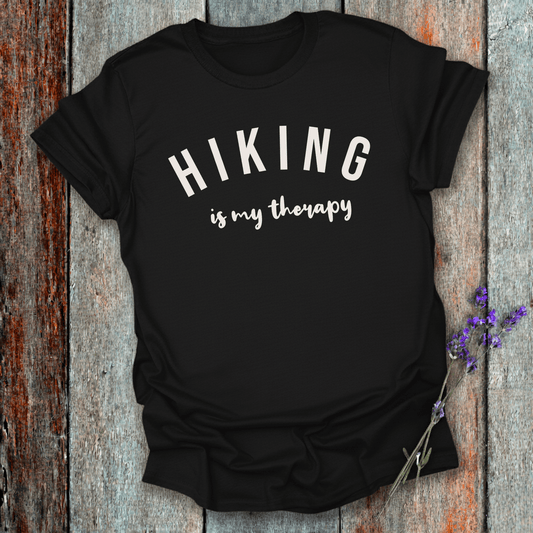 Printify T-Shirt Black / XS Hiking is my therapy