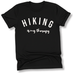 Printify T-Shirt Black / XS Hiking is my therapy