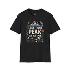 Printify T-Shirt Black / XS One peak at a time