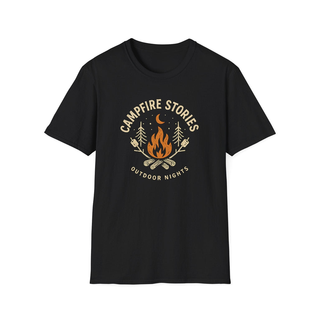 Printify T-Shirt Black / XS Outdoor Campfire Nights T-Shirt