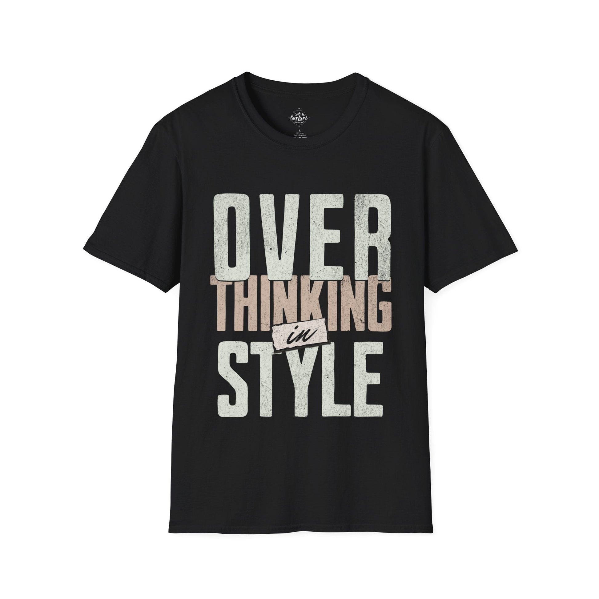 Printify T-Shirt Black / XS Overthinking in Style