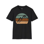 Printify T-Shirt Black / XS Retro Sunset Mountains