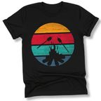 Printify T-Shirt Black / XS Retro Sunset Roasted Marshmallows