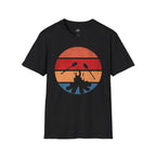 Printify T-Shirt Black / XS Retro Sunset Roasting Marshmallows