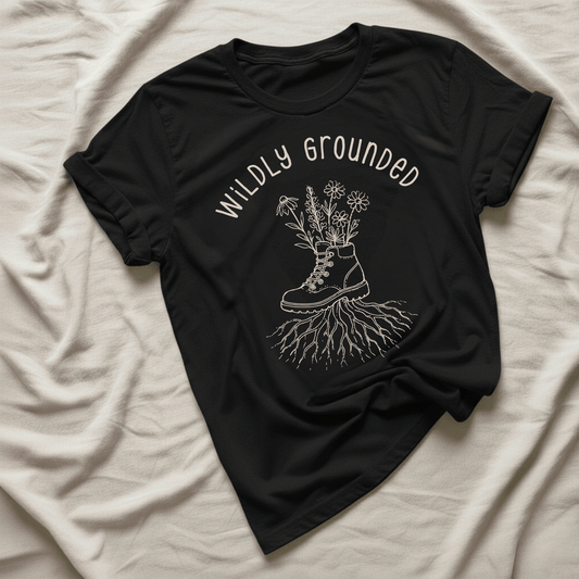 Printify T-Shirt Black / XS Wildly Grounded