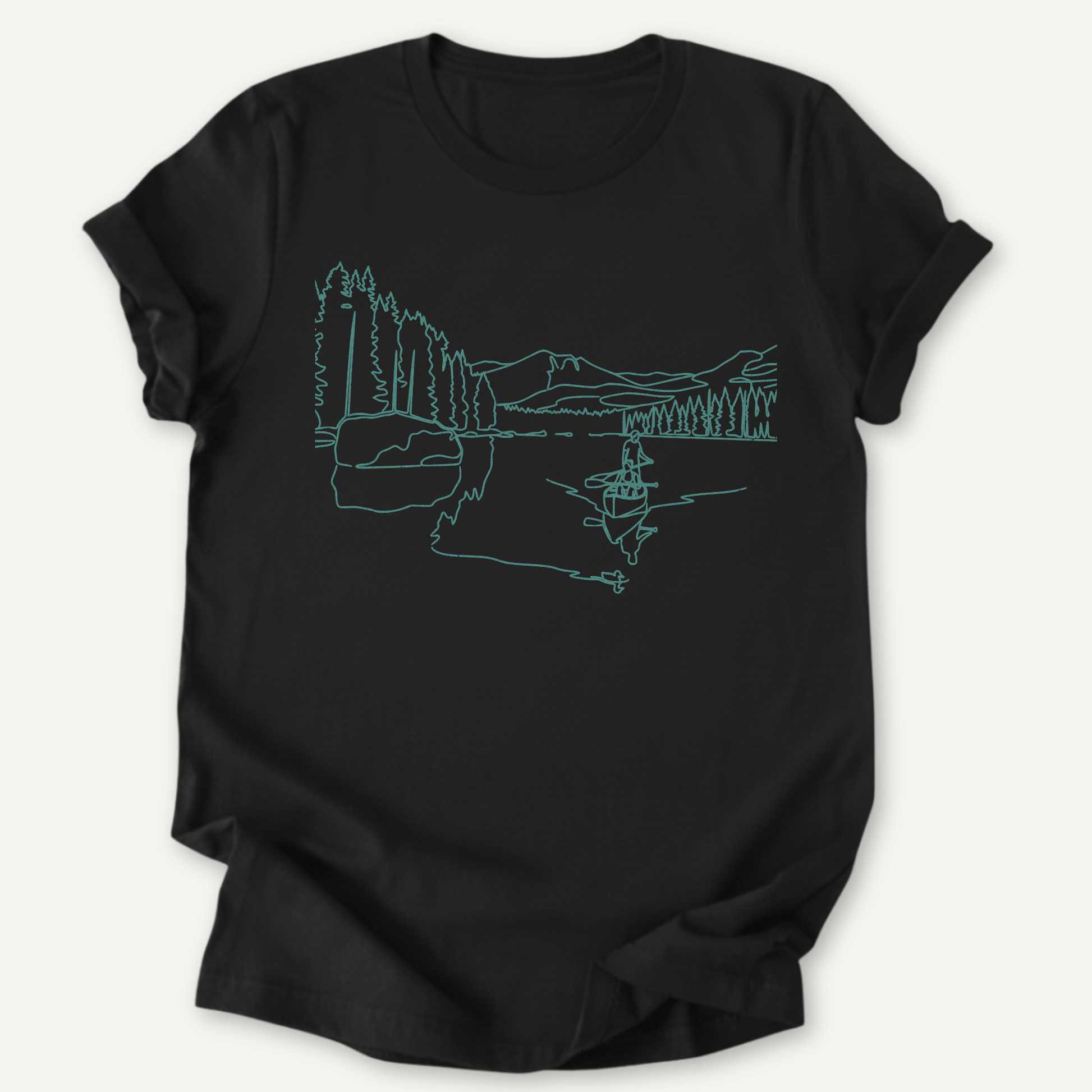 Printify T-Shirt Black / XS Wrights Lake