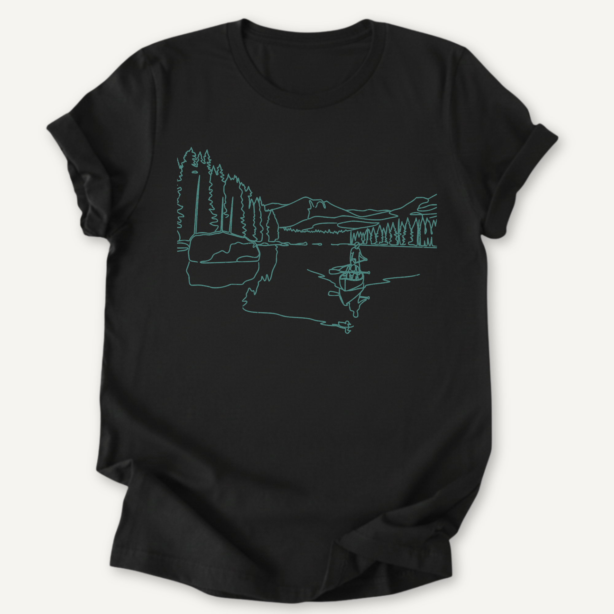 Printify T-Shirt Black / XS Wrights Lake