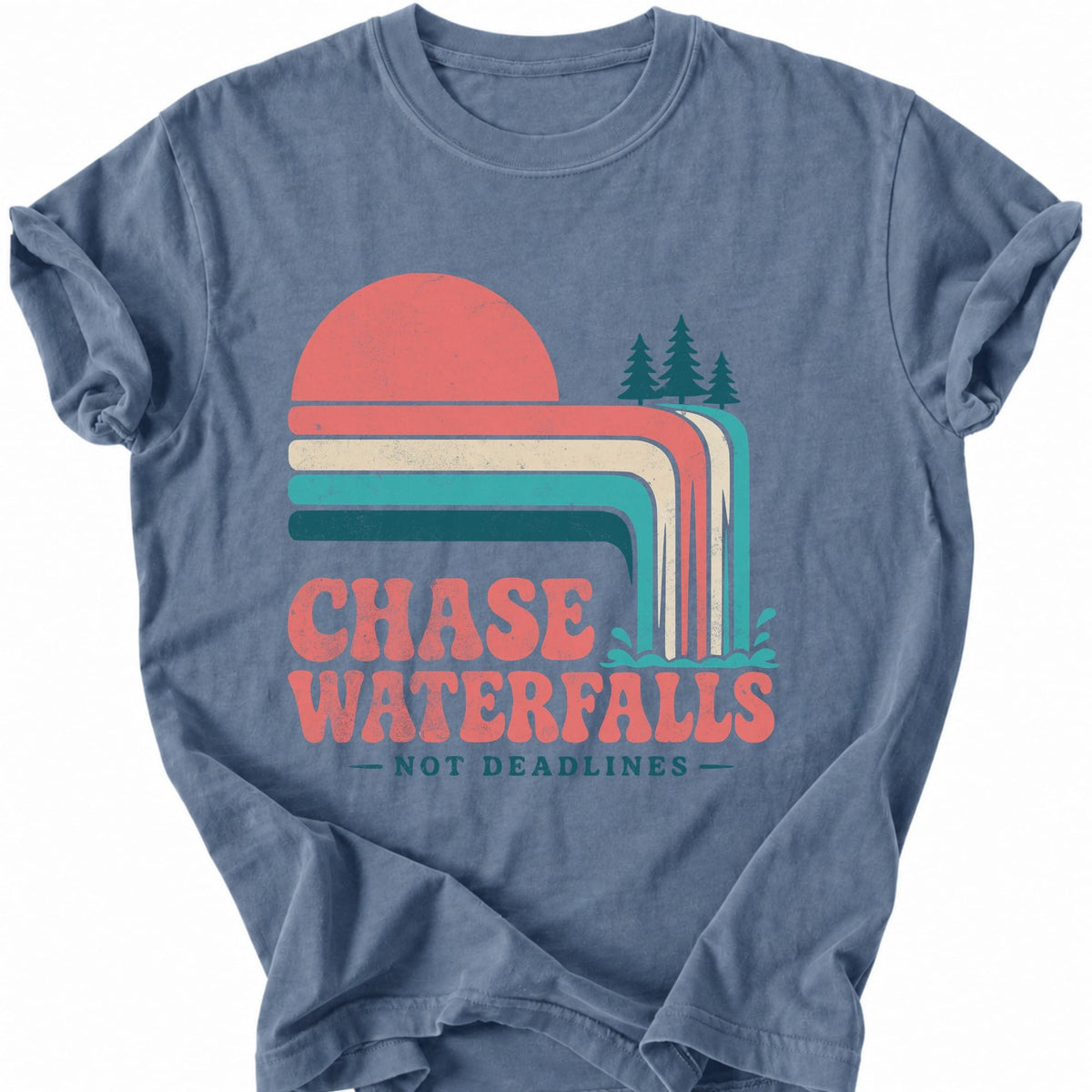 Printify T-Shirt Blue Jean / S Chase Waterfalls T-Shirt