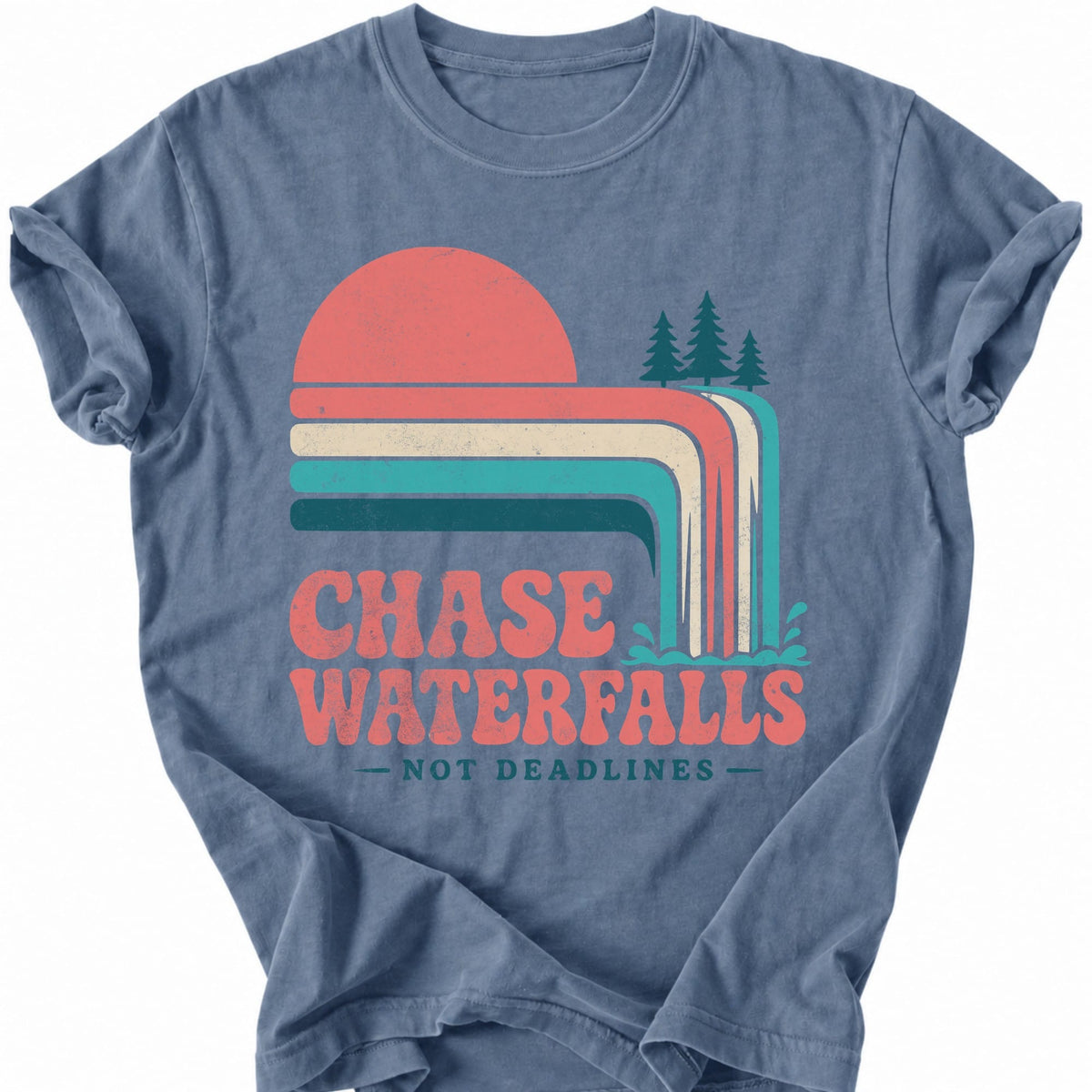 Printify T-Shirt Blue Jean / S Chase Waterfalls T-Shirt