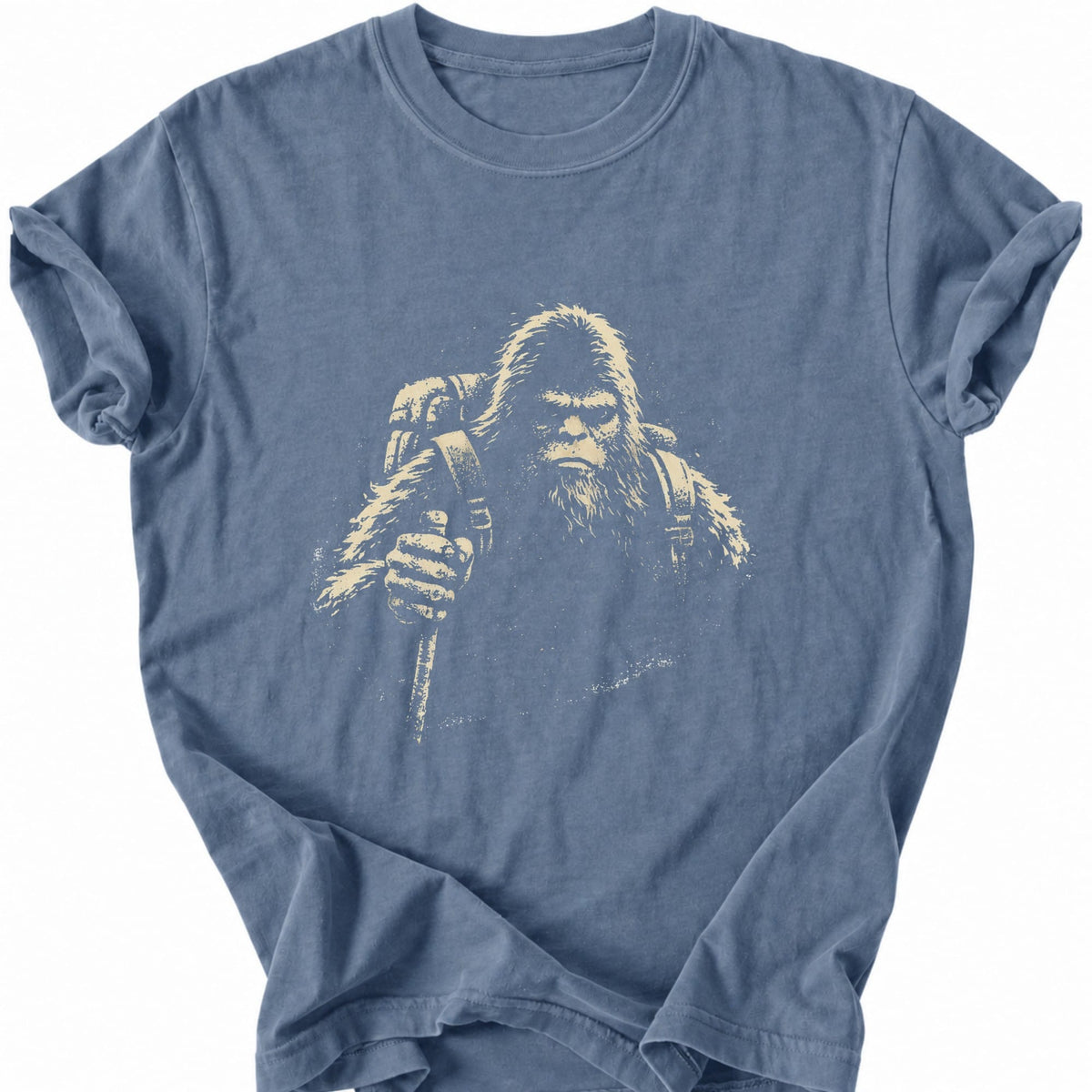 Printify T-Shirt Blue Jean / S Gritty Bigfoot Hiking T-Shirt