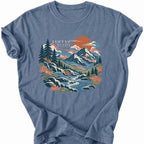 Printify T-Shirt Blue Jean / S Mountain Flow T-Shirt