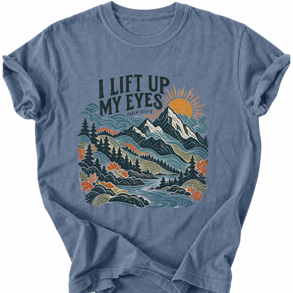 Printify T-Shirt Blue Jean / S Mountains Rise T-Shirt