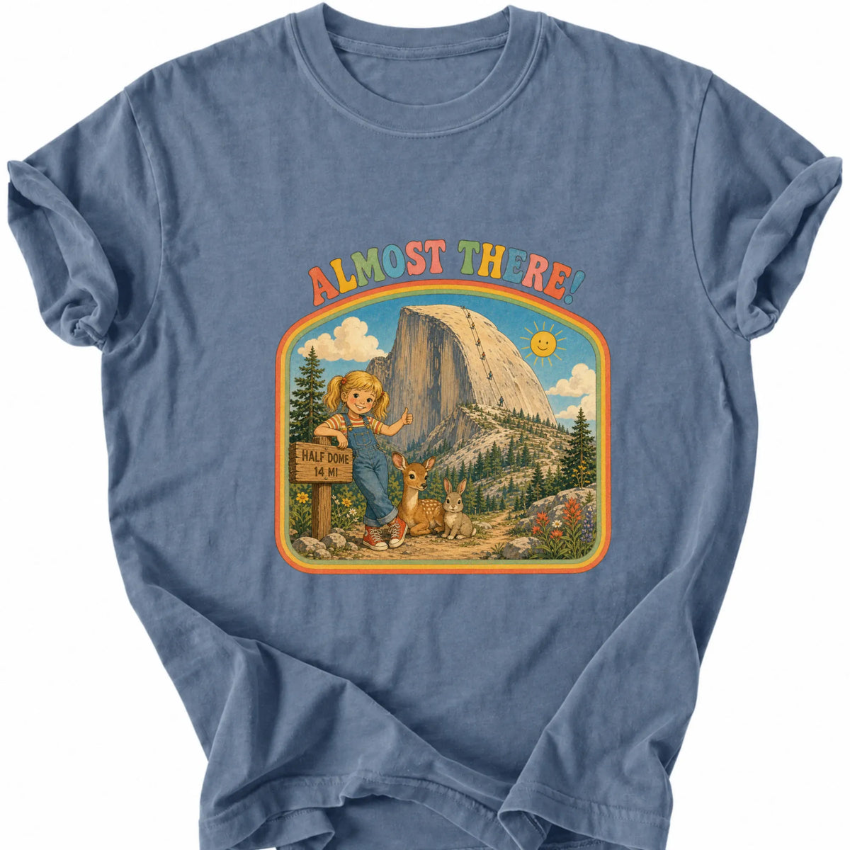 Printify T-Shirt Blue Jean / S Peaks Peckers Bigfoot - Almost There!