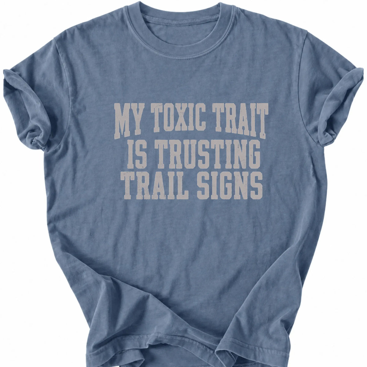 Printify T-Shirt Blue Jean / S Peaks Peckers Bigfoot - Don't Trust Trail Signs