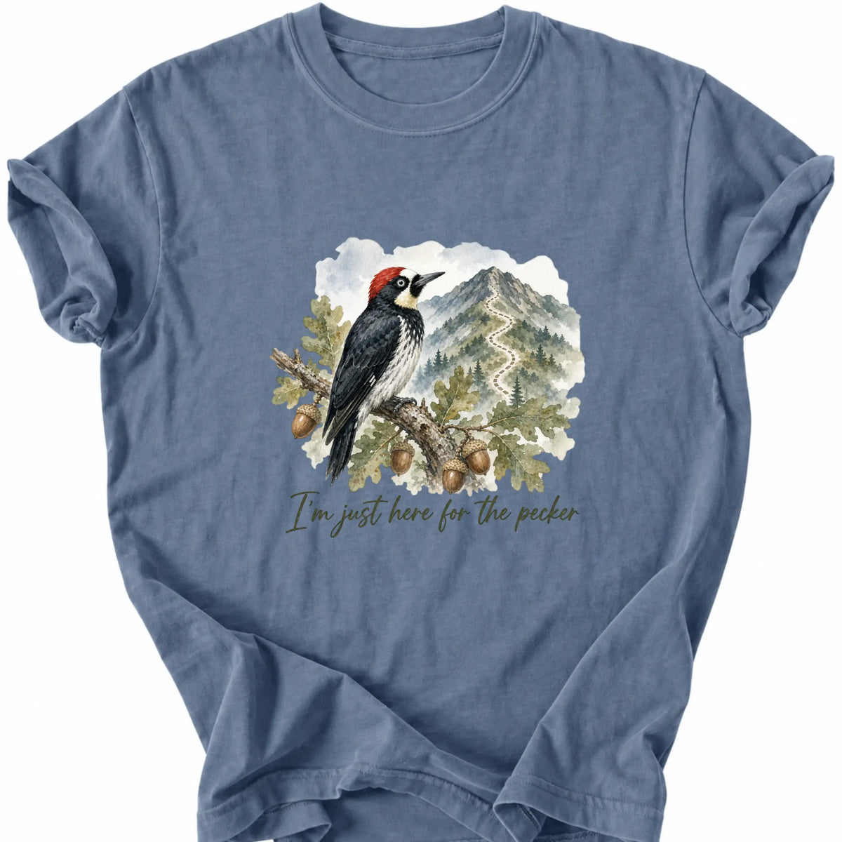 Printify T-Shirt Blue Jean / S Peaks Peckers Bigfoot - Pecker watercolor