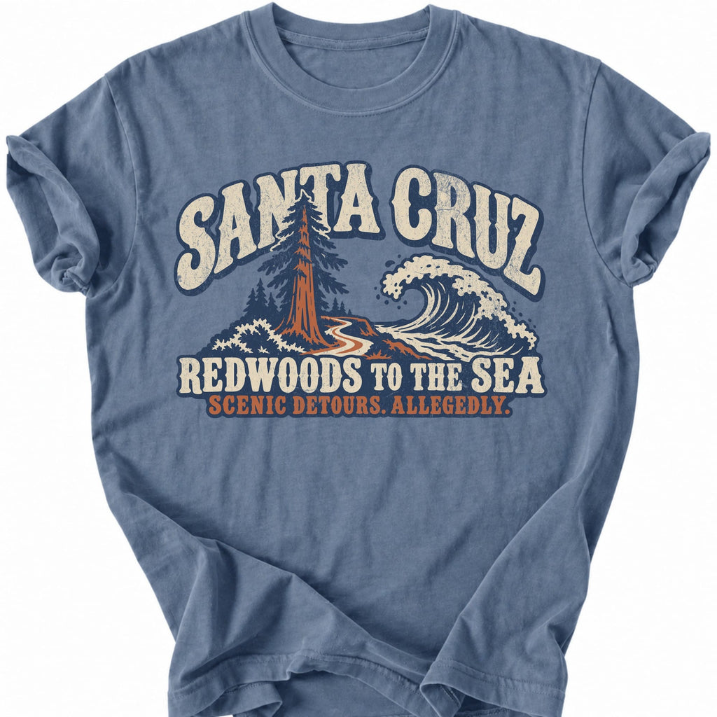 Printify T-Shirt Blue Jean / S Santa Cruz Scenic T-Shirt