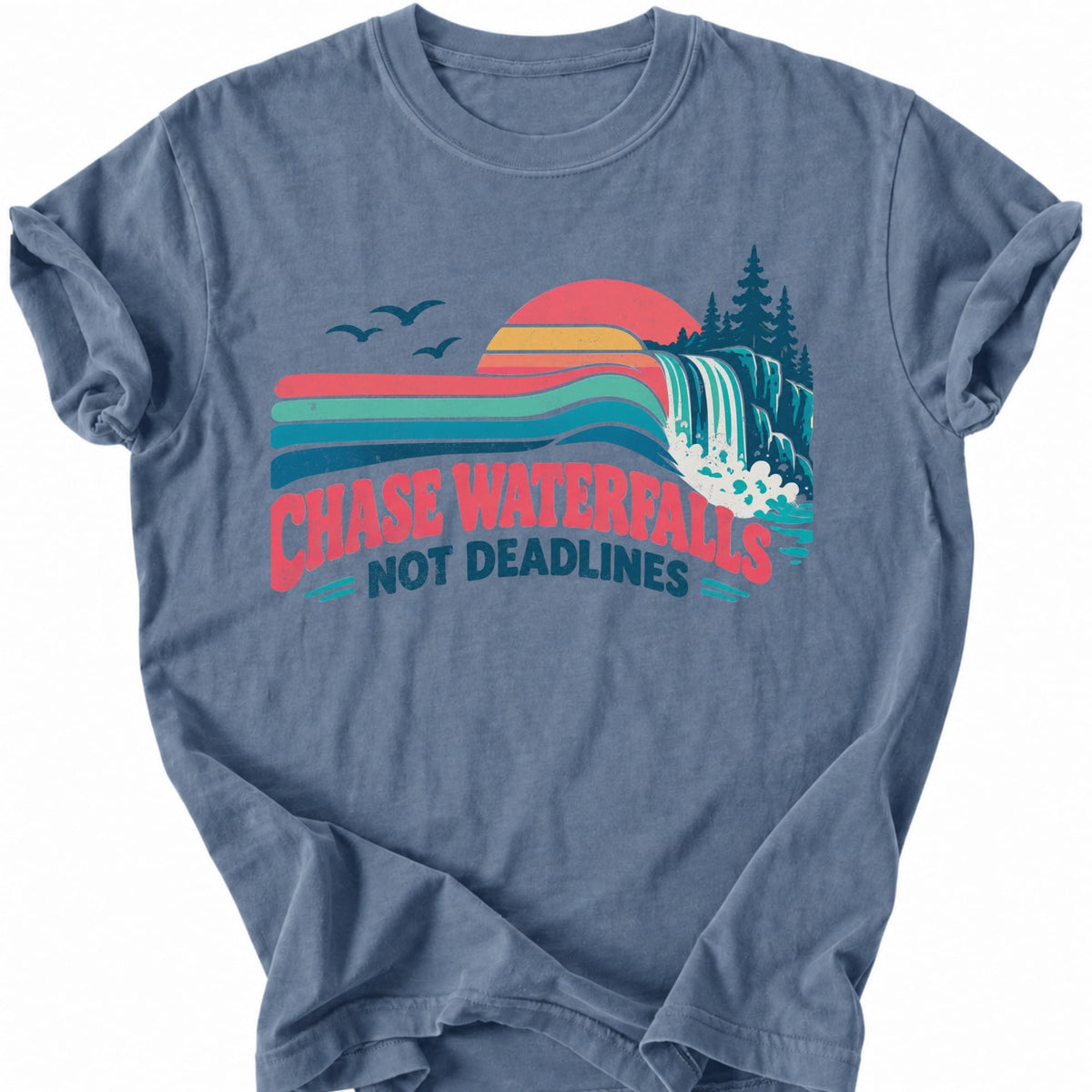 Printify T-Shirt Blue Jean / S Waterfall Life T-Shirt
