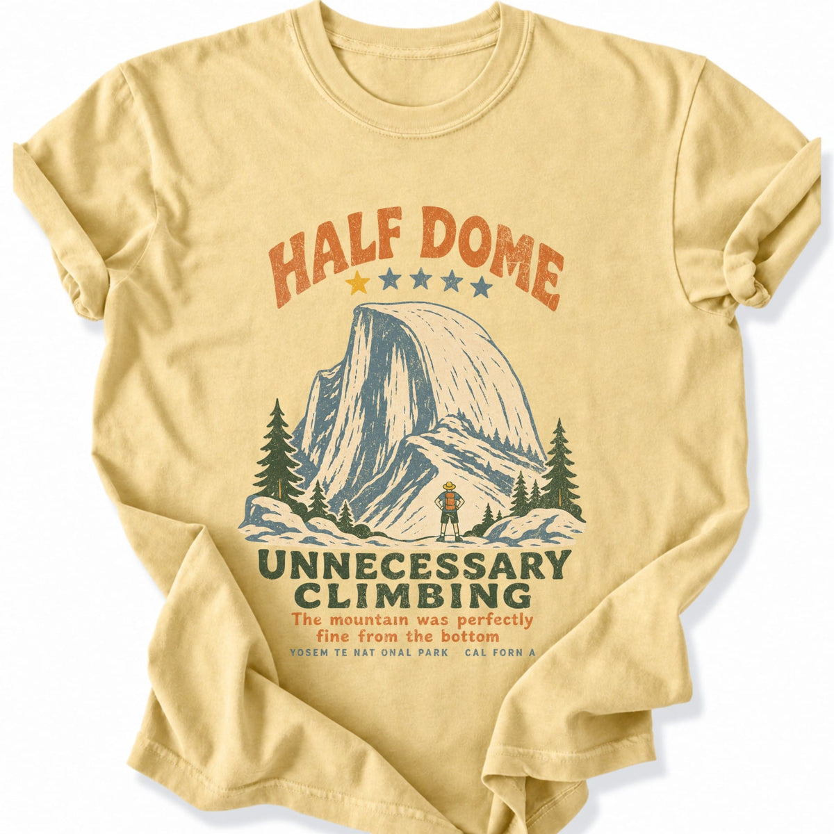 Printify T-Shirt Butter / S 1 star - Half dome unnescessary