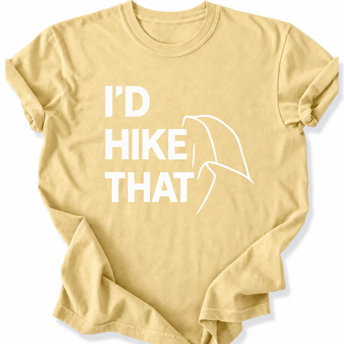 Printify T-Shirt Butter / S I'd Hike that - HAlf dome upper case black