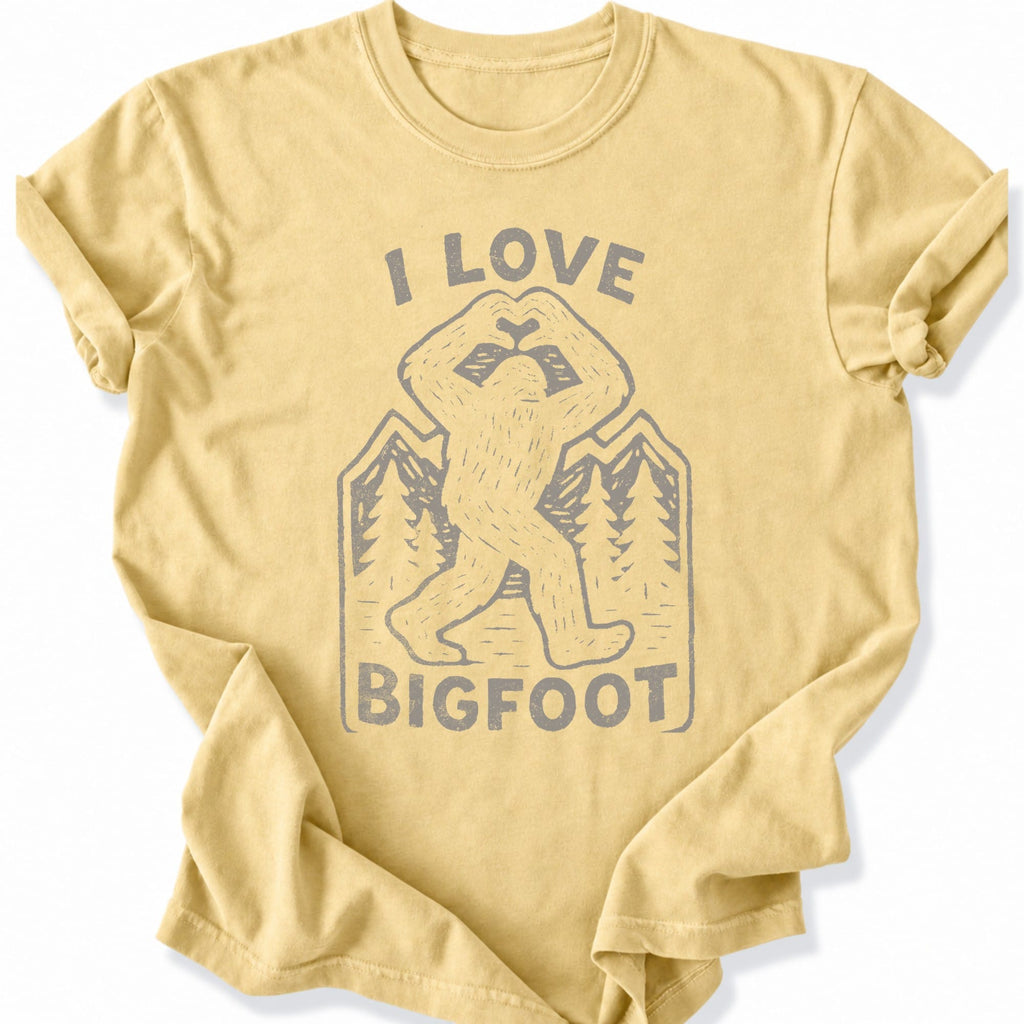 Printify T-Shirt Butter / S I Love Bigfoot T-Shirt