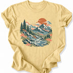Printify T-Shirt Butter / S Mountain Flow T-Shirt
