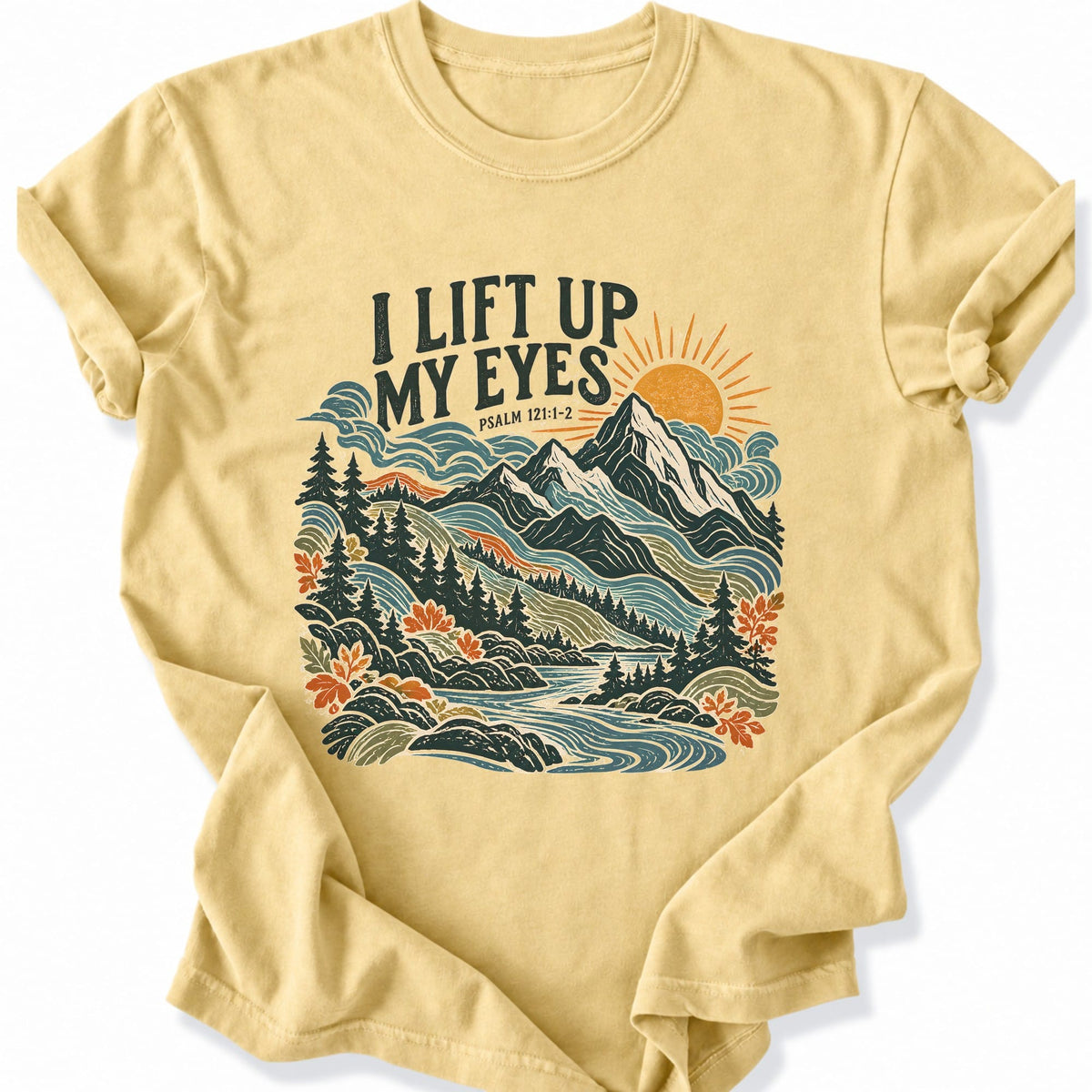 Printify T-Shirt Butter / S Mountains Rise T-Shirt