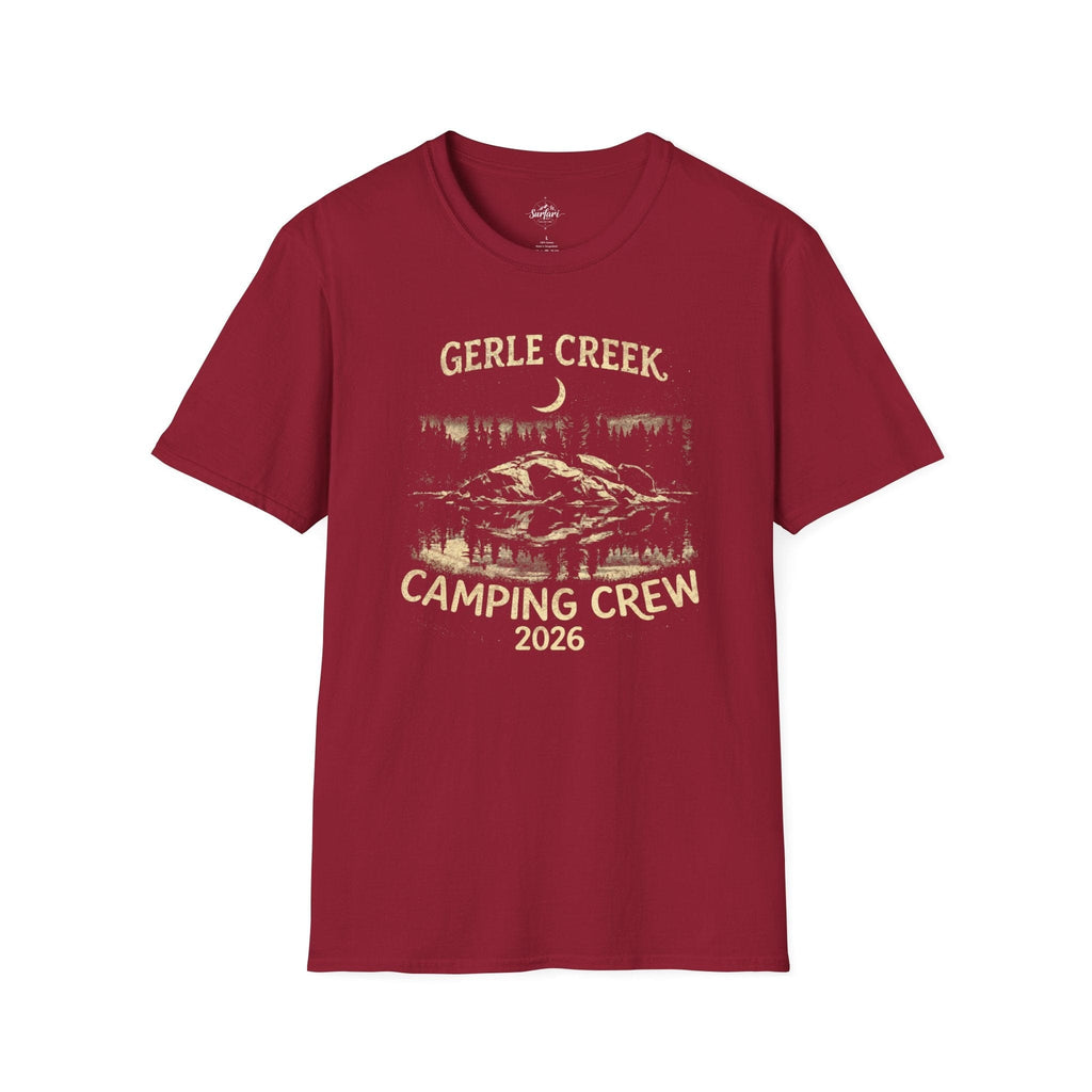 Printify T-Shirt Cardinal Red / S Gerle Creek Camping Crew 2026