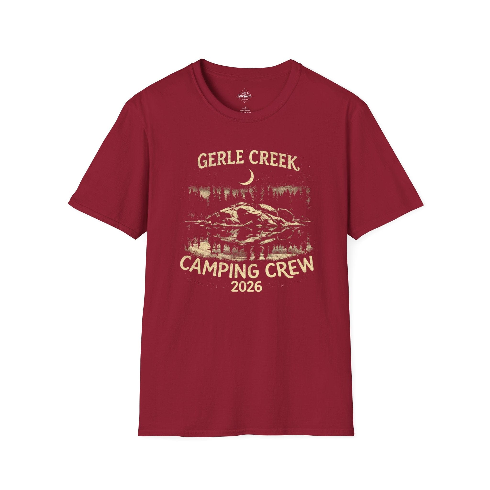 Printify T-Shirt Cardinal Red / S Gerle Creek Camping Crew 2026
