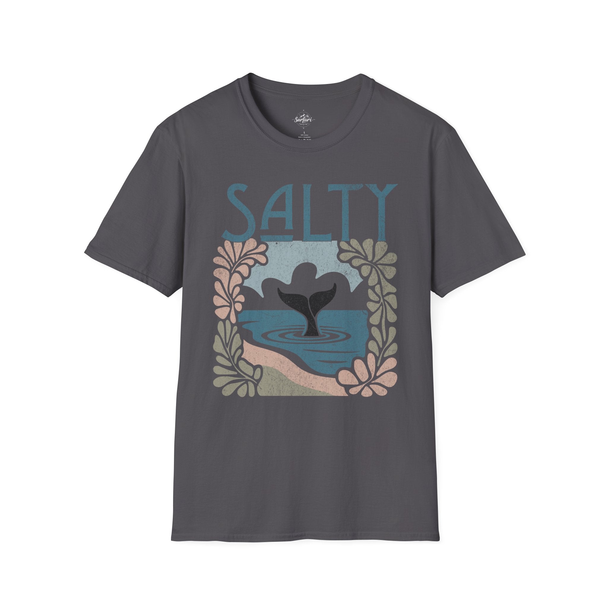Printify T-Shirt Charcoal / XS Salty Whale Tail