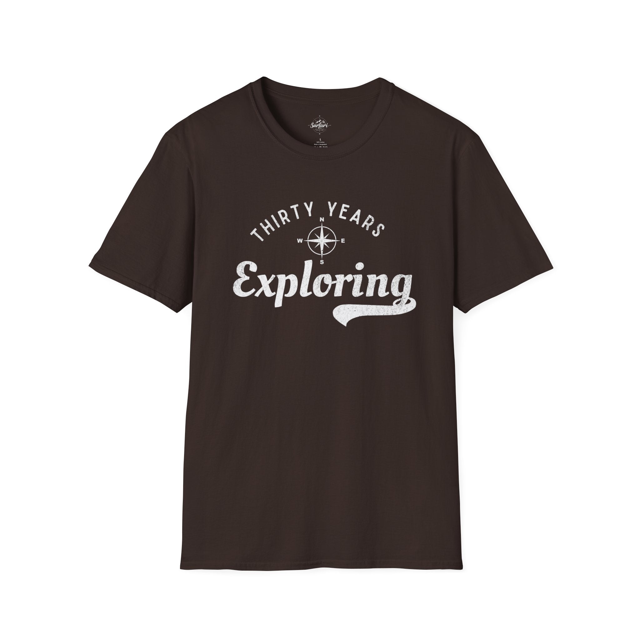 Printify T-Shirt Dark Chocolate / S 30 Years Exploring