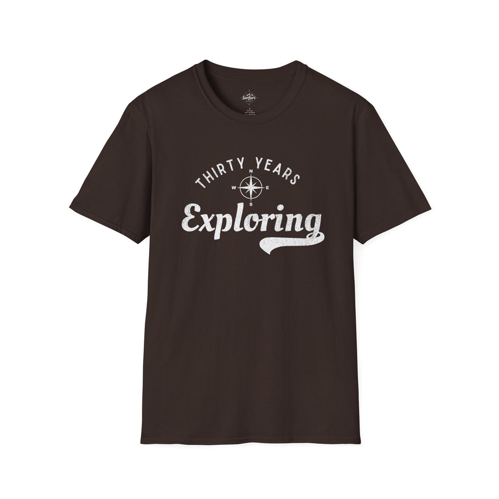 Printify T-Shirt Dark Chocolate / S 30 Years Exploring T-shirt