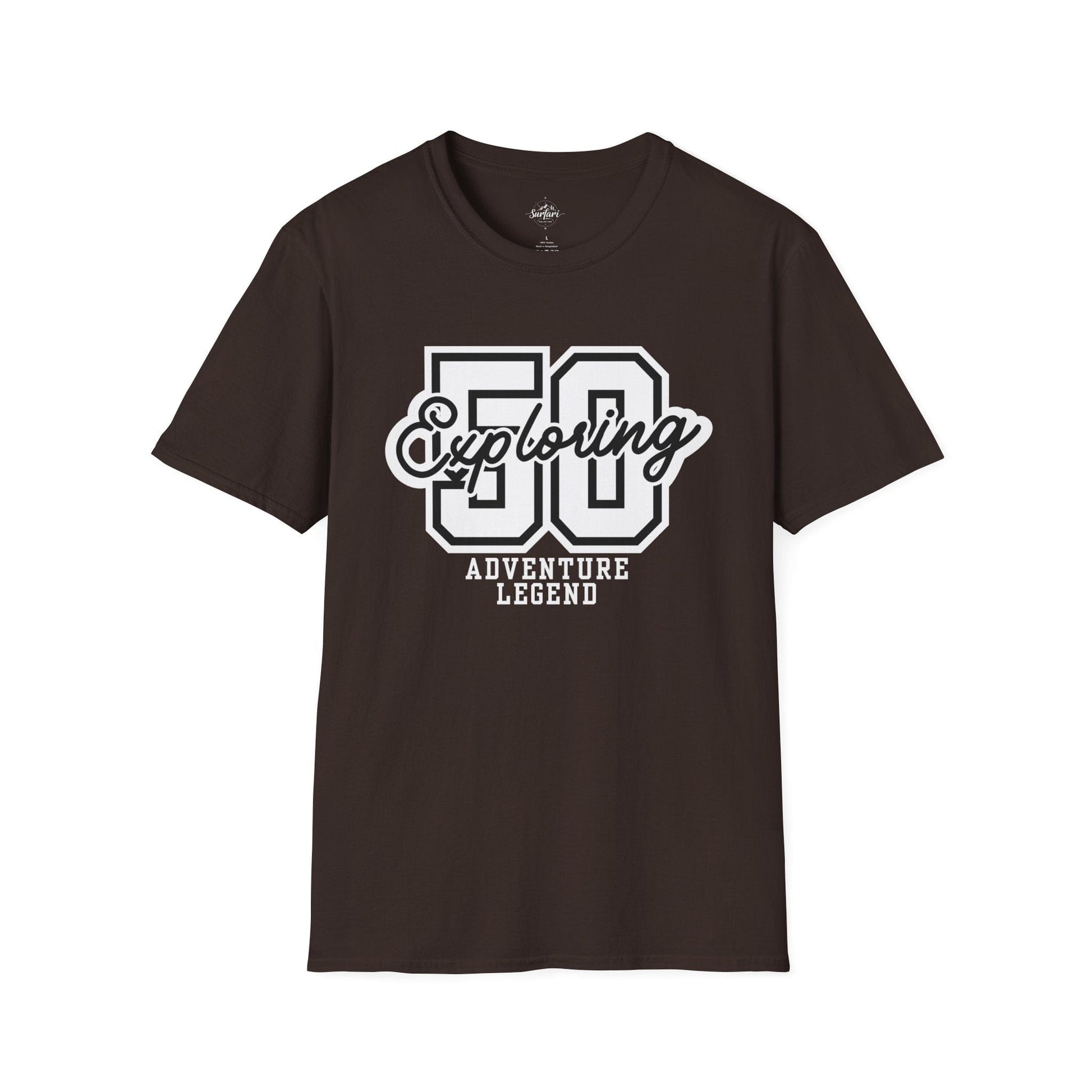 Printify T-Shirt Dark Chocolate / S 50 Yrs of Adventure