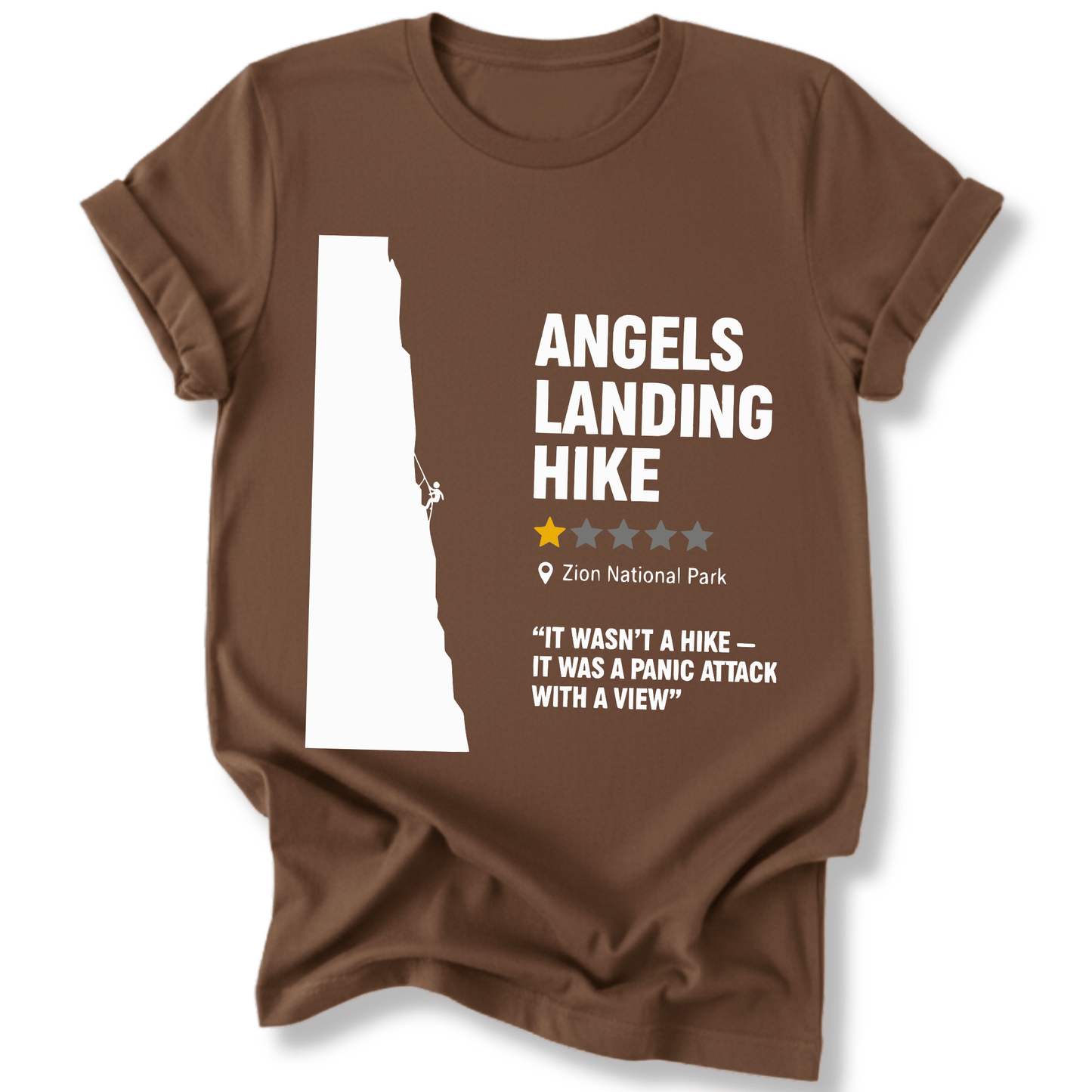 Printify T-Shirt Dark Chocolate / S Angels Landing