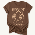 Printify T-Shirt Dark Chocolate / S Big Foot Love Hiking