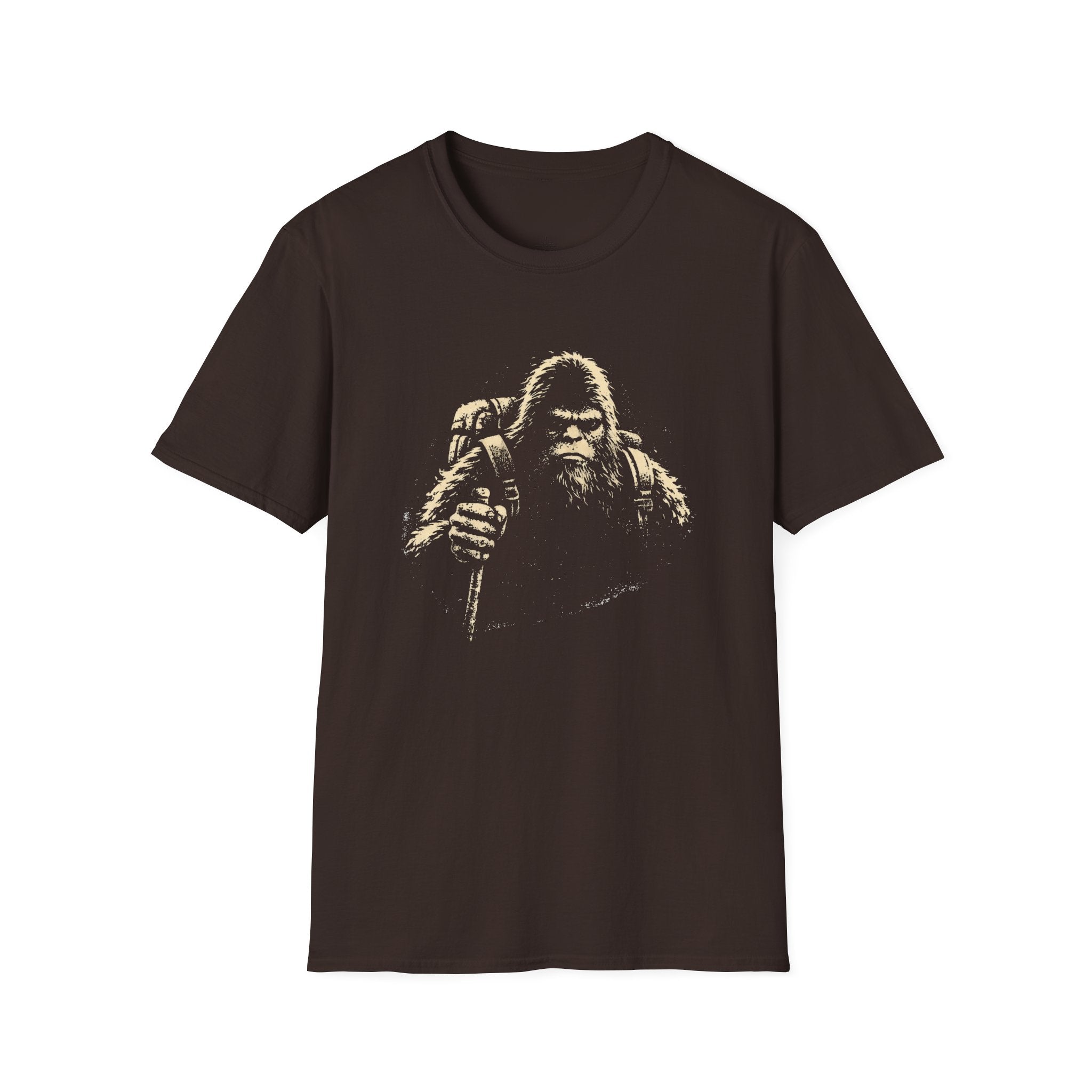 Printify T-Shirt Dark Chocolate / S Bigfoot Hiking